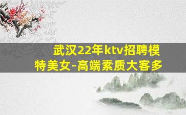 武汉22年ktv招聘模特美女-高端素质大客多